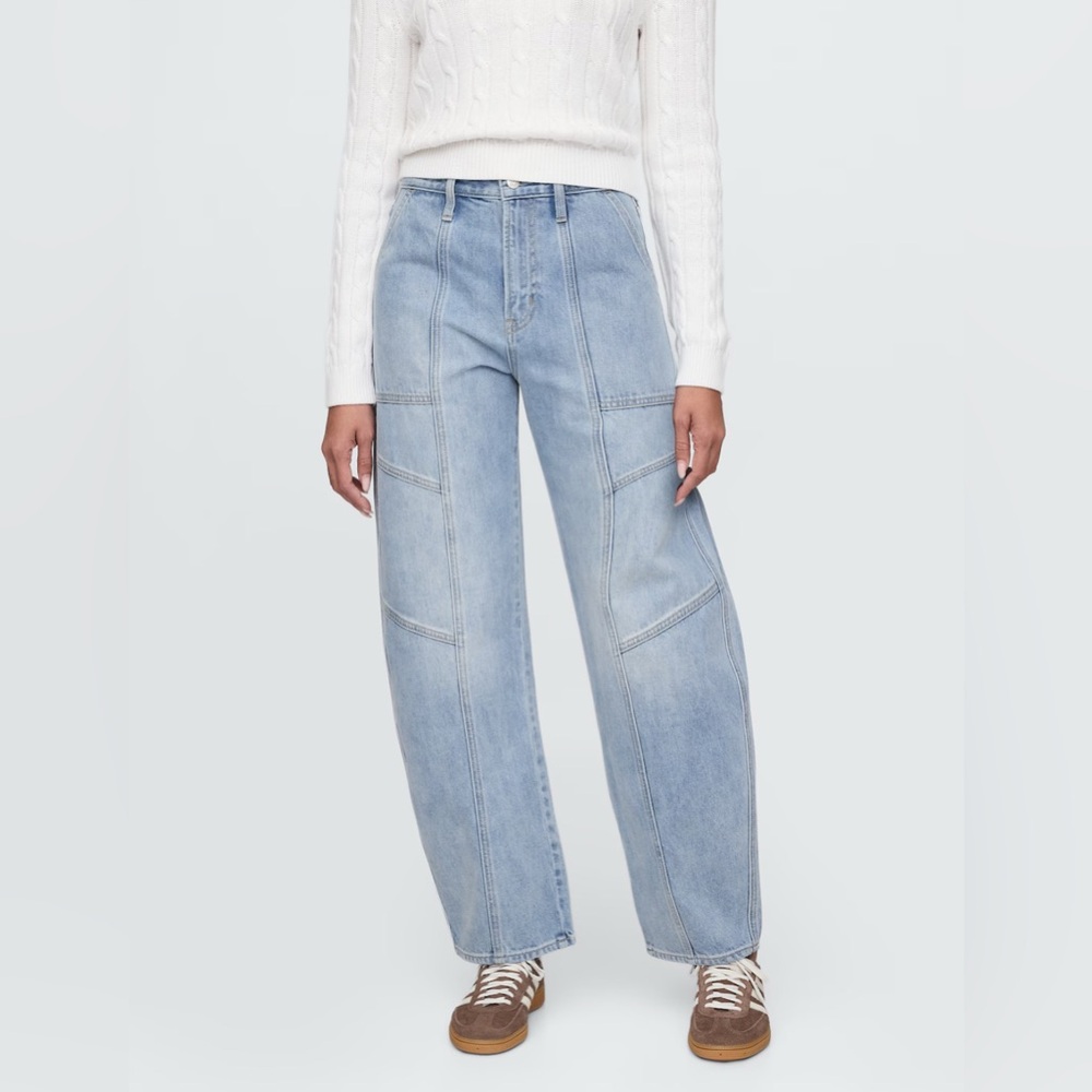 GAP | NWT High Rise Seamed Barrel Jeans